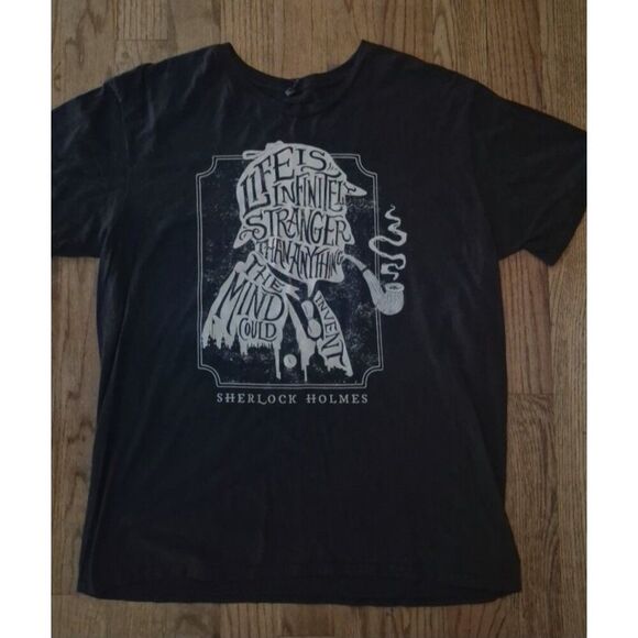 Sherlock Holmes Printed T-shirt Mens Size XL - Picture 1 of 4